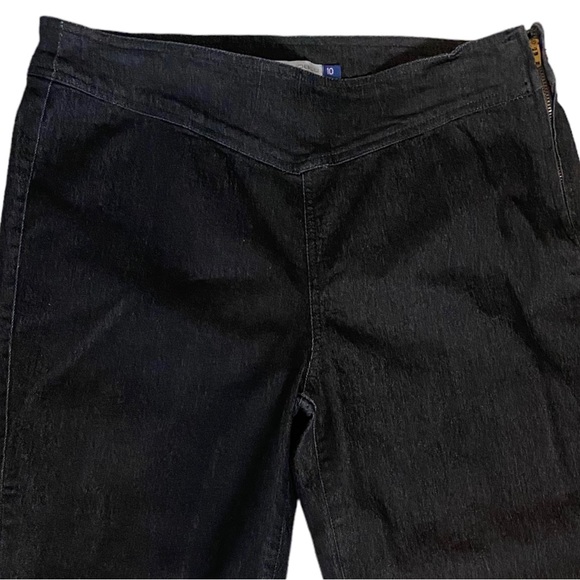 Bandolino 10 Black Denim Side Zip Jeans - Picture 6 of 12